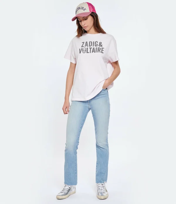 Zadig & Voltaire Tee-shirt Omma ZV Coton Rose Pastel 5