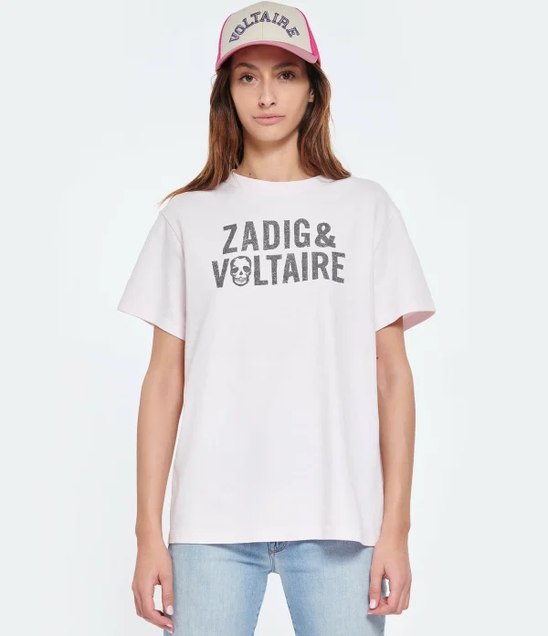 Zadig & Voltaire Tee-shirt Omma ZV Coton Rose Pastel 4