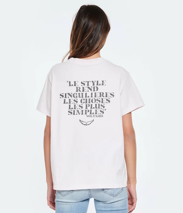 Zadig & Voltaire Tee-shirt Omma ZV Coton Rose Pastel 6