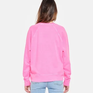 Zadig & Voltaire Sweatshirt Upper Blason Coton Rose Fluo 13