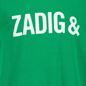 Zadig & Voltaire Tee-shirt Zoe ZV Coton Vert Garden 13