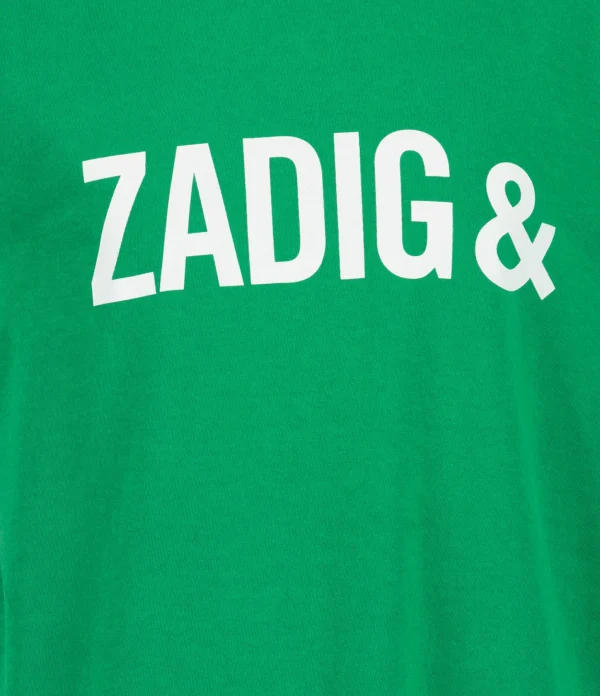 Zadig & Voltaire Tee-shirt Zoe ZV Coton Vert Garden 4