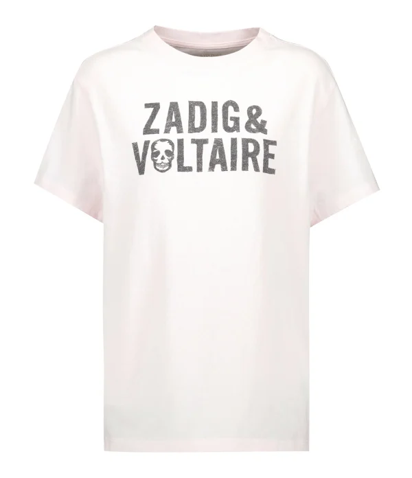 Zadig & Voltaire Tee-shirt Omma ZV Coton Rose Pastel 1