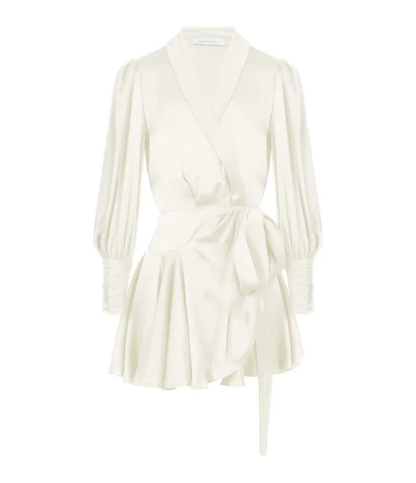 Zimmermann Robe Wrap Soie Crème 1