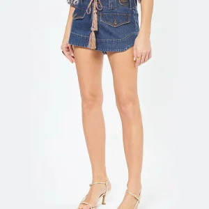 Zimmermann Short Tiggy Denim Bleu 11