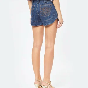 Zimmermann Short Tiggy Denim Bleu 13