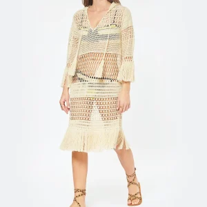 Zimmermann Robe De Plage Crochet Laurel Naturel 6