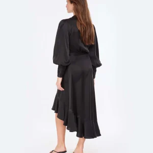 Zimmermann Robe Wrap Soie Noir 12