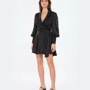 Zimmermann Robe Wrap Soie Noir 10