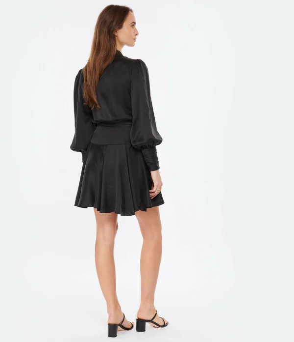 Zimmermann Robe Wrap Soie Noir 5