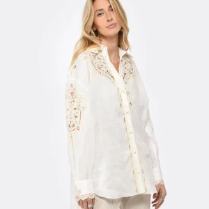 Zimmermann Chemise Laurel Lin Ivoire Crème 11