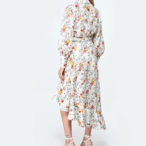 Zimmermann Robe Portefeuille Mi-Longue Lin Imprimé 9