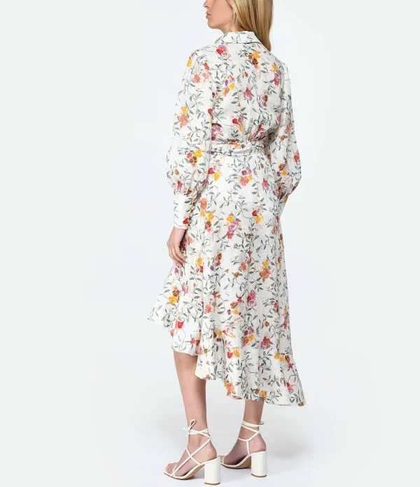 Zimmermann Robe Portefeuille Mi-Longue Lin Imprimé 4