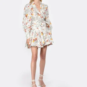 Zimmermann Mini Robe Portefeuille Lin Imprimé 10