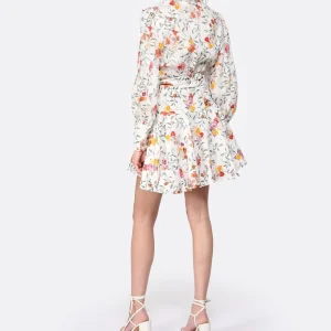 Zimmermann Mini Robe Portefeuille Lin Imprimé 12