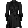 Zimmermann Robe Wrap Soie Noir 14