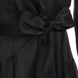 Zimmermann Robe Wrap Soie Noir 8