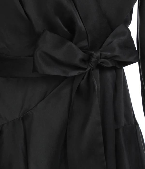 Zimmermann Robe Wrap Soie Noir 3