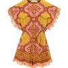 Zimmermann Combinaison Cira Coton Rose Jaune 13