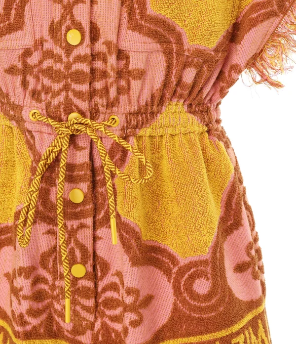 Zimmermann Combinaison Cira Coton Rose Jaune 3