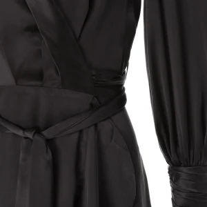 Zimmermann Robe Wrap Soie Noir 8