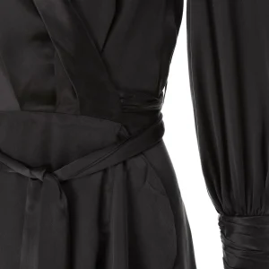 Zimmermann Robe Wrap Soie Noir 8