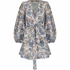 Zimmermann Robe Vitali Lin Fleuri Bleuet 19